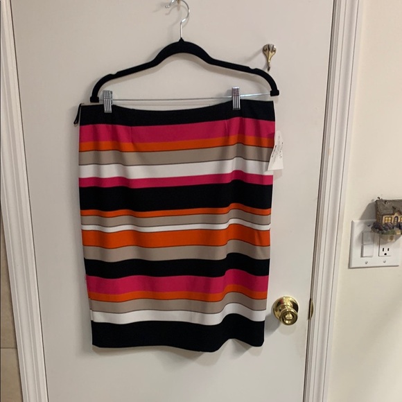 NWT striped Kasper Multicolor Women's Skirt - Picture 1 of 8